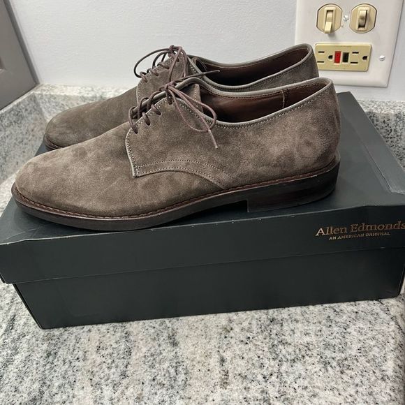 Allen Edmonds Gray Suede Oxfords main image 8